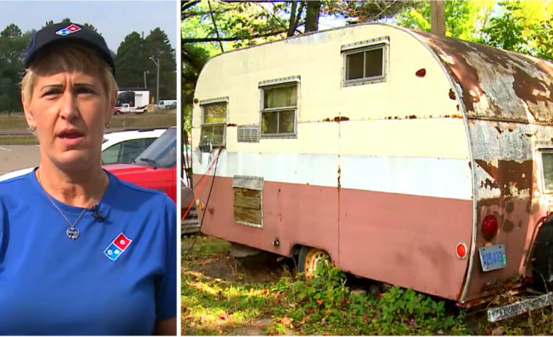 Žena je dostavljaja pizzu u staru kamp prikolicu: Otvorila je vrata i šokirala se onim što je vidjela (VIDEO)