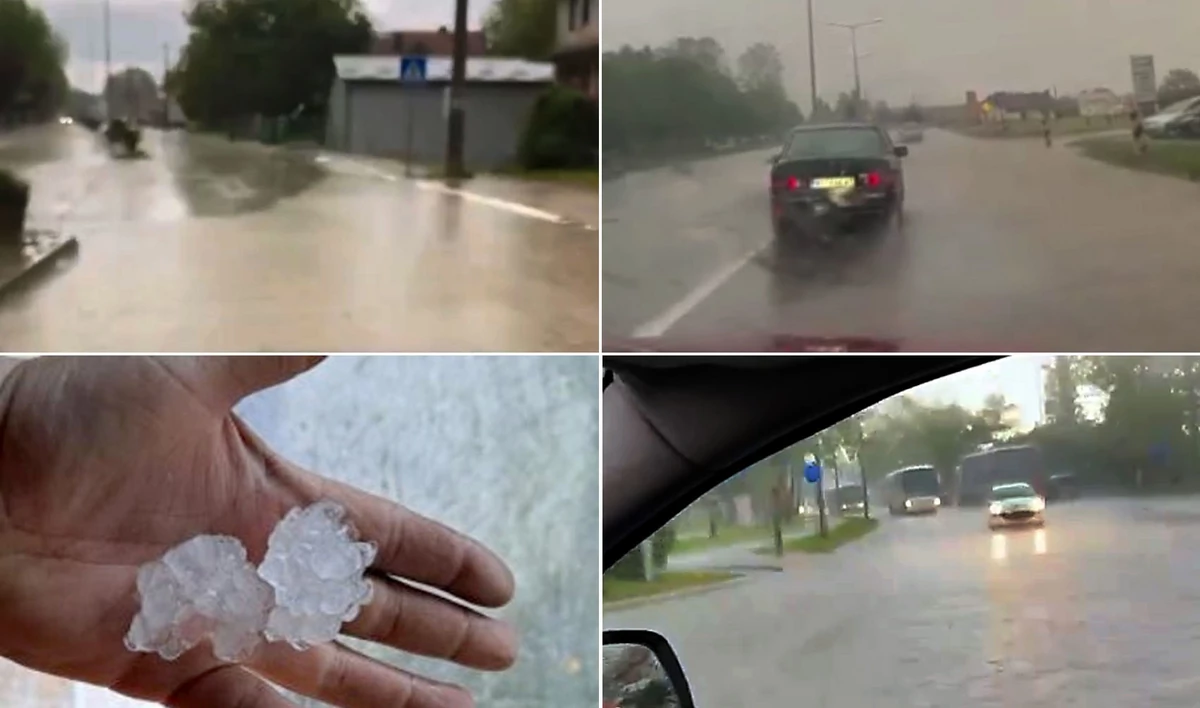 Haos! Ulice pod vodom: Grad i kiša napravili potop! (VIDEO)