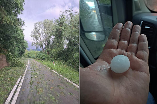 SAOBRAĆAJ U OVOM DIJELU ZEMLJE ZAUSTAVLJEN: Vozači čiste put nakon nevremena, OLUJA ČUPALA DRVEĆE, vjetar nosio sve pred sobom (FOTO)